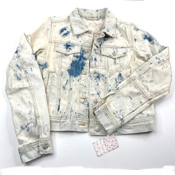 Free People | Rumors Acid Tie Dye Denim Jacket NWT - Picture 1 of 7